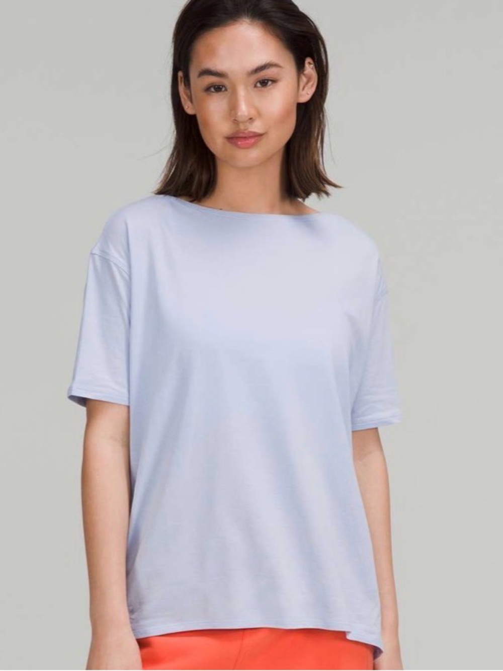 Lululemon Back in Action short sleeve t-shirt light blue athletic Workout yoga